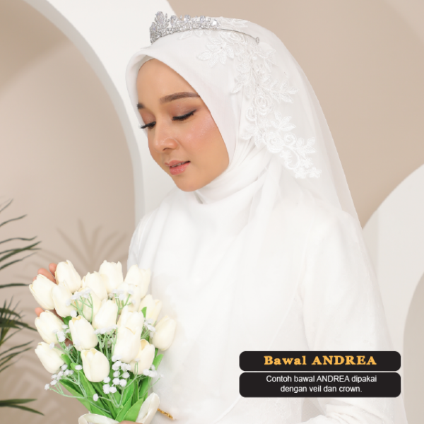ANDREA Bawal Bride [45"] - Elegent Blue Grey - Image 5