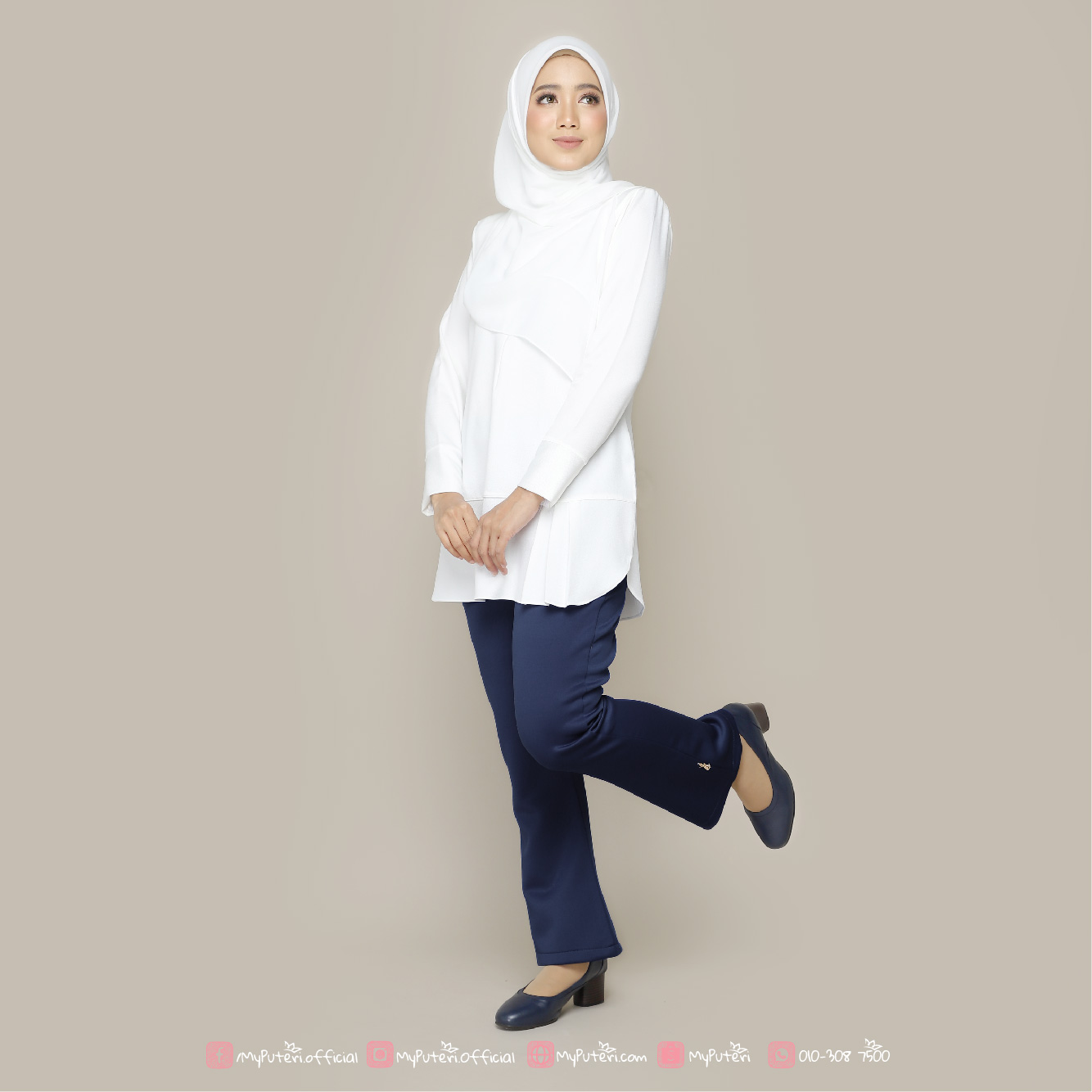 LEONA Pants โ Navy Blue - Image 3