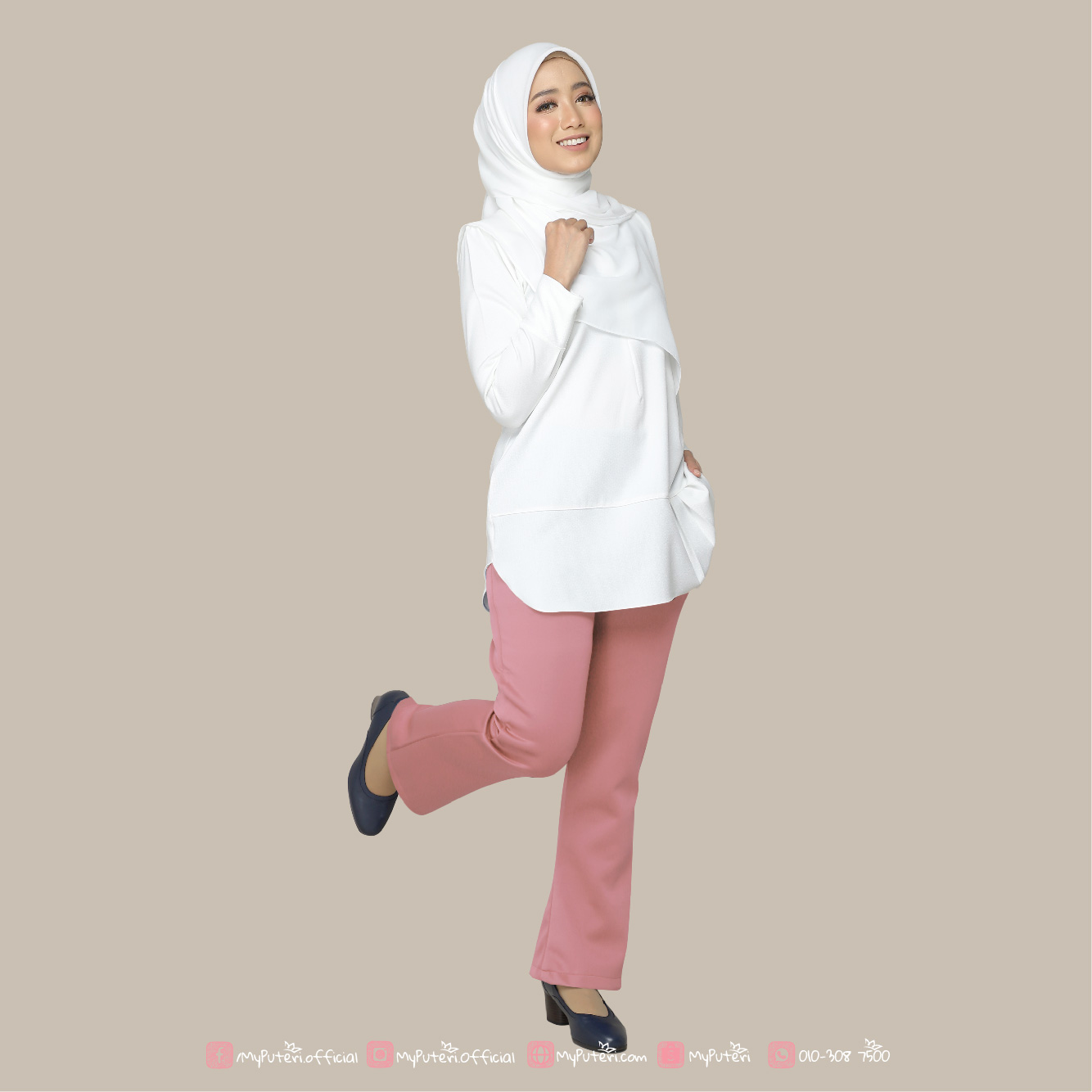 LEONA Pants โ Pink Pastel - Image 2