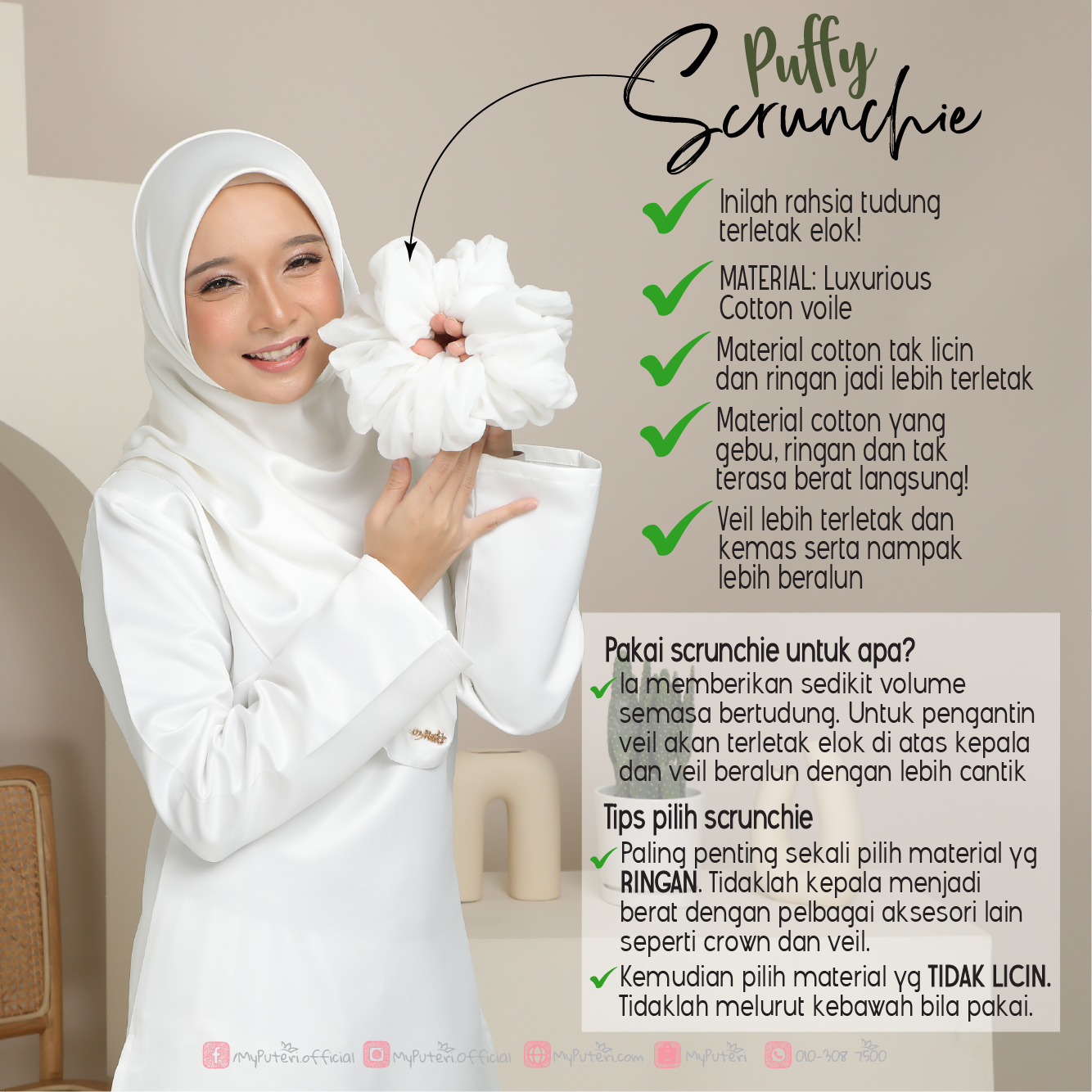 DUSTY PINK - SCRUNCHIE Bride Premium Cotton - Image 7