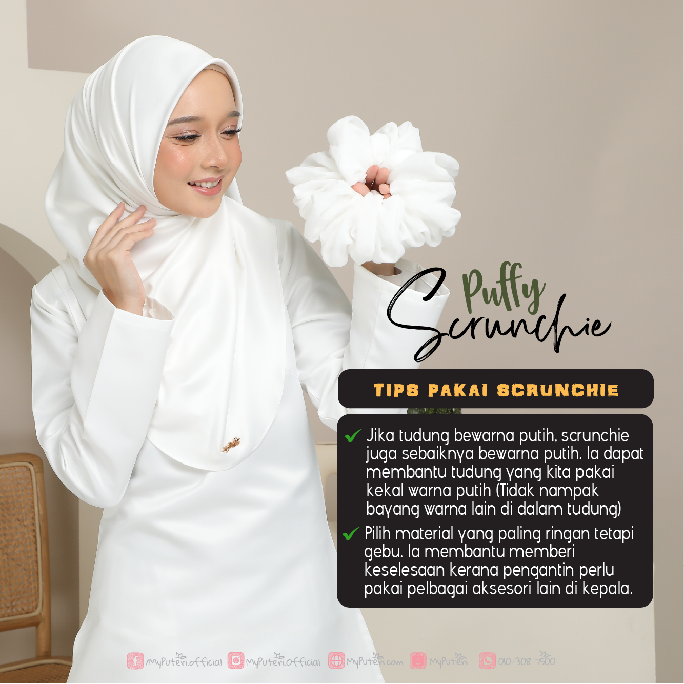 DUSTY PINK - SCRUNCHIE Bride Premium Cotton - Image 3