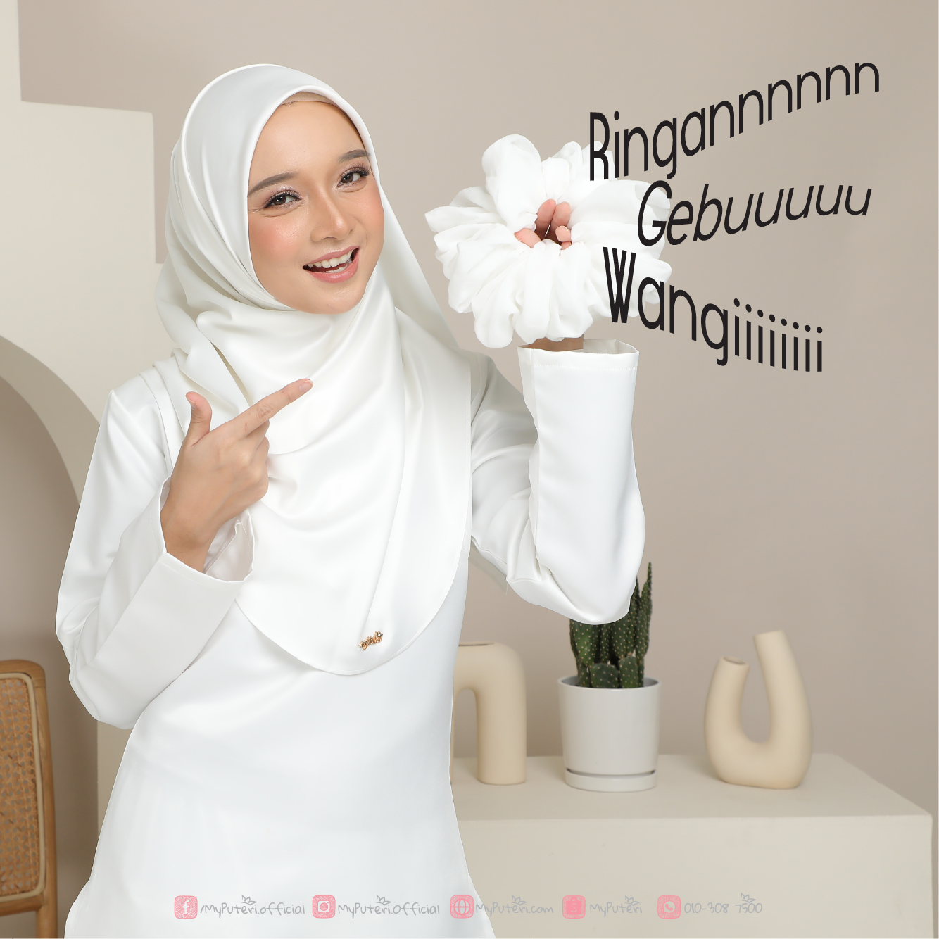 DUSTY PINK - SCRUNCHIE Bride Premium Cotton - Image 2