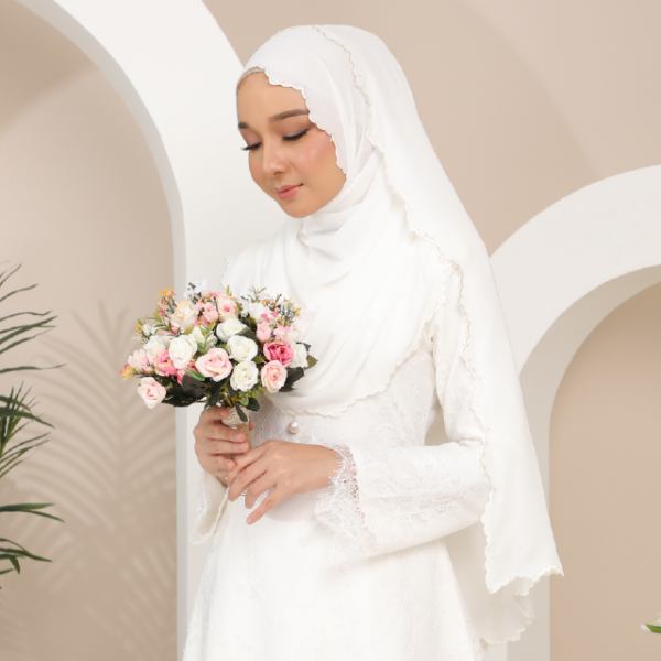 NAYLA Shawl/Veil (Off White) - Image 7