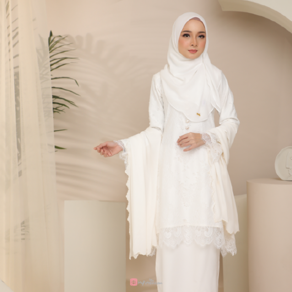 NAYLA Shawl/Veil (Off White) - Image 2