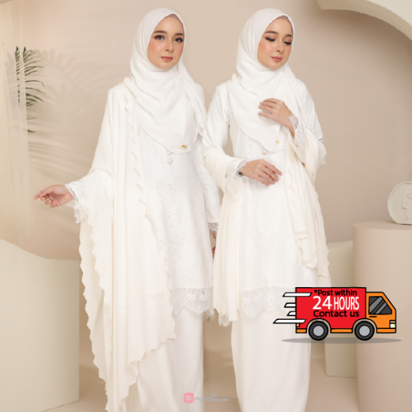 NAYLA Shawl/Veil (Off White)