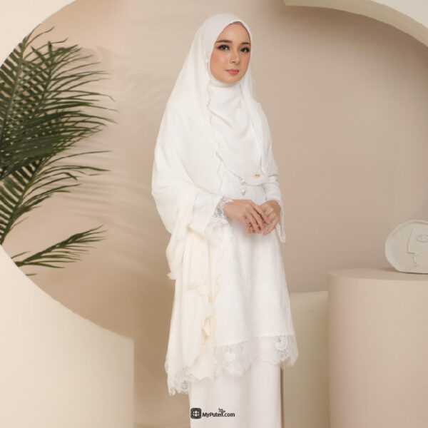 NAYLA Shawl/Veil (Off White) - Image 5