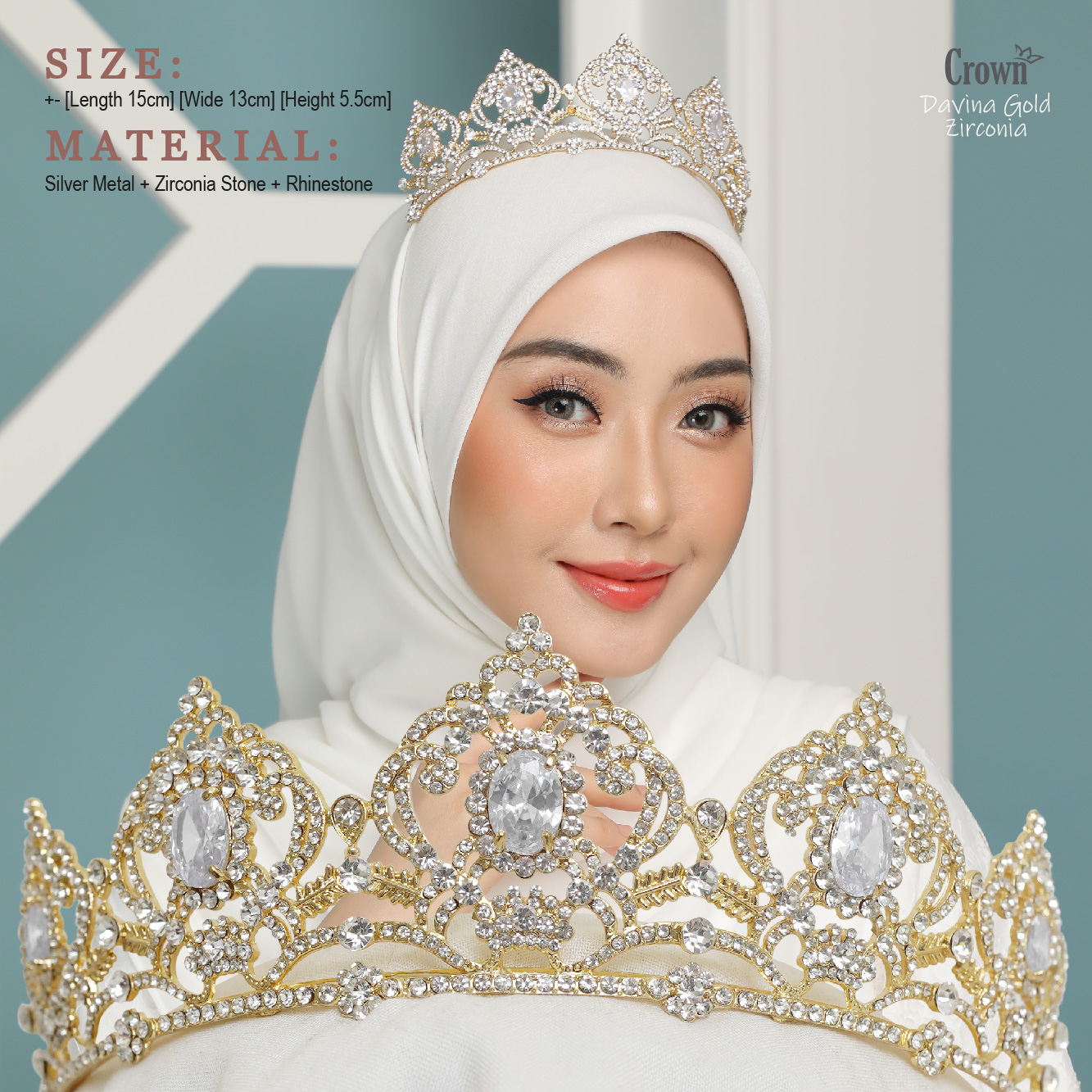 CROWN Bride - Davina Gold Zirconia