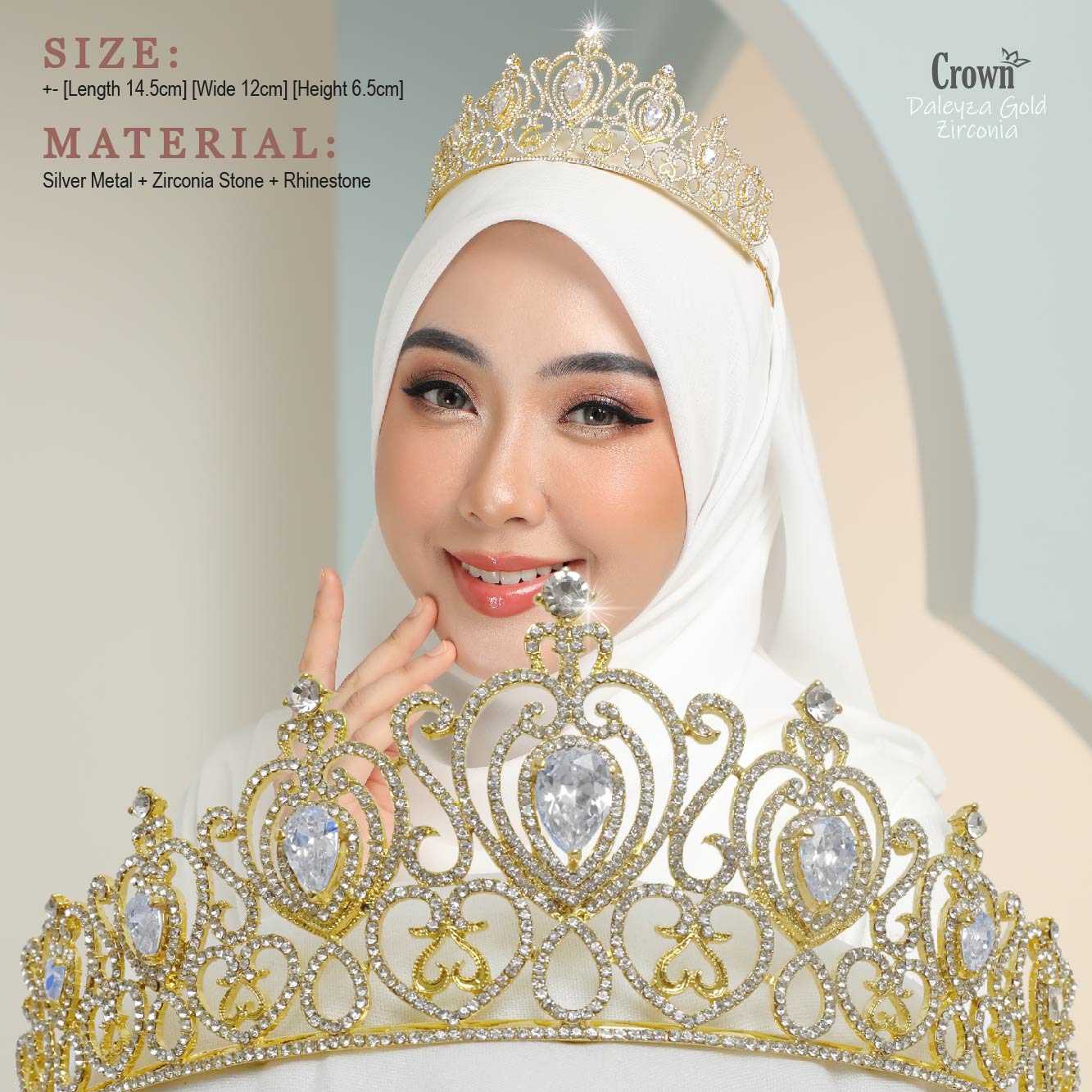 CROWN Bride - Daleyza Gold Zirconia
